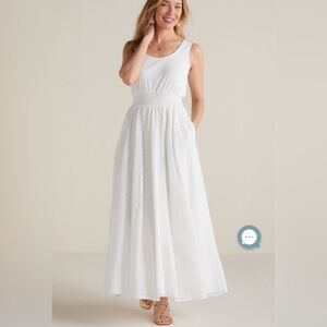 Soft surroundings zosia eyelet maxi dress